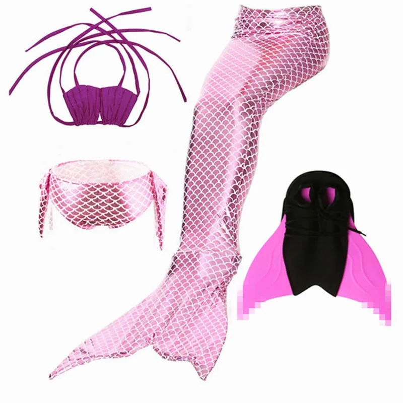 Костюмы на Хэллоуин для детей купальник с хвостом русалки комплект бикини