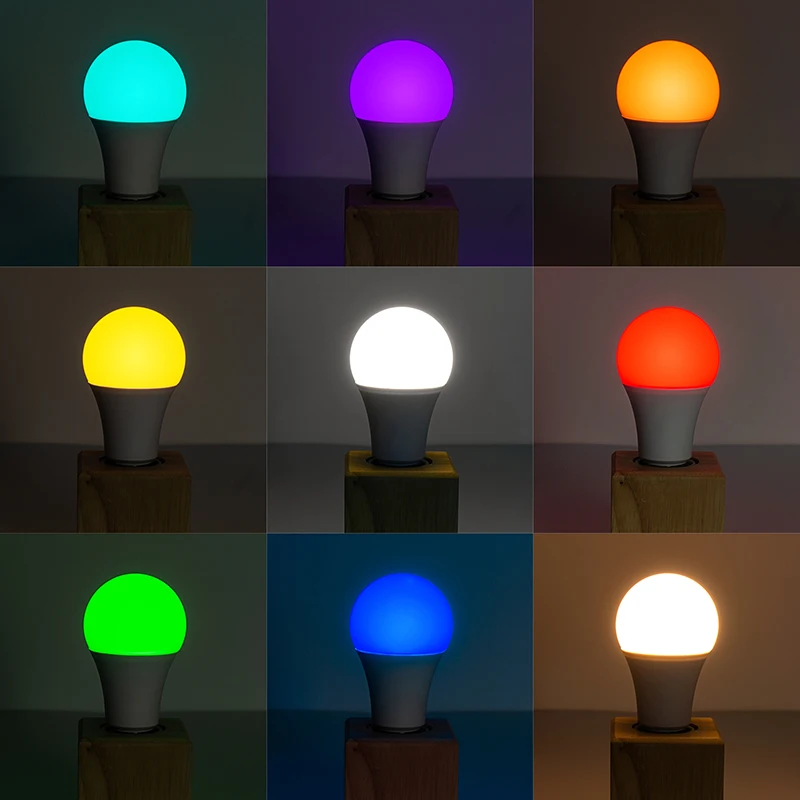 Светодиодная RGB лампа с регулируемой яркостью E27 5 Вт 10 15 AC85 265V функцией памяти + ИК