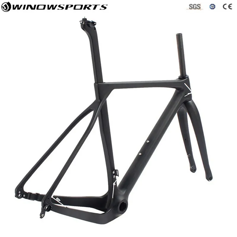 

Newest Gravel Bike Frame Full Carbon Bike Frame, Gravel Carbon Bicycle Frame, Cyclocross Disc Frame With Thru Axle Gravel bike