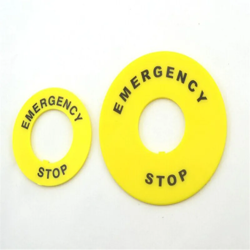 50 шт. кнопочный переключатель наклейка для панели рамка аварийный стоп