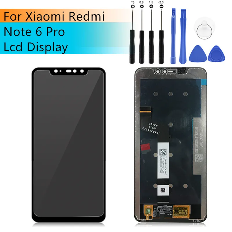 Для Xiaomi redmi note 6 Pro ЖК дисплей + рамка сенсорный экран Замена дигитайзер сборка pantalla