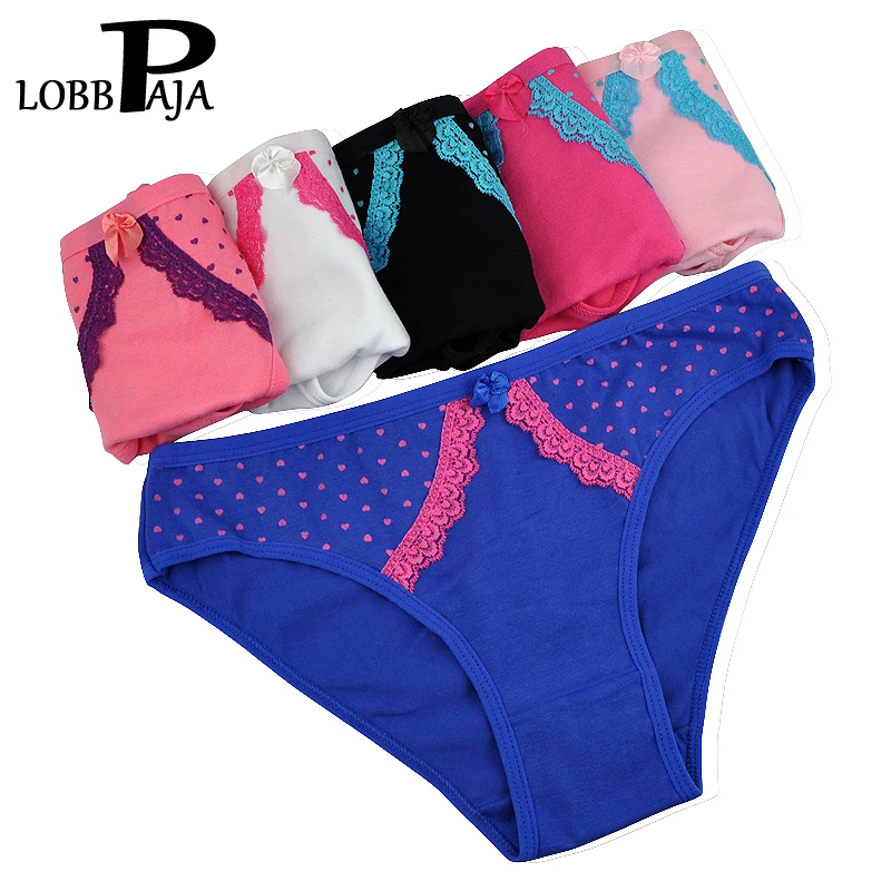 5 шт./партия женские хлопковые трусы в горошек | Женская одежда