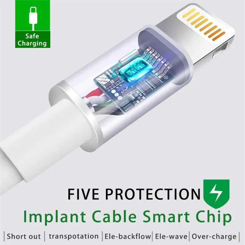 SAMZHE USB кабель для iPhone 6 7 iPad iPod MFI Сертифицированный 2.1A мобильный телефон для Lightning-USB быстрое зарядное устройство кабель для передачи данных