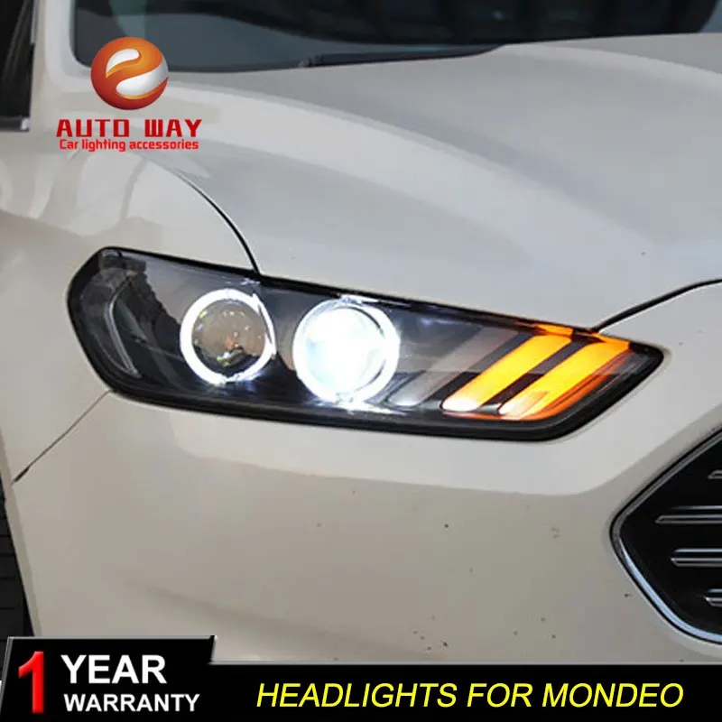 Набор для автостайлинга для фар Ford Mondeo 2013 светодиодный фонарь DRL Объектив двойной луч HID Xenon автомобильные аксессуары