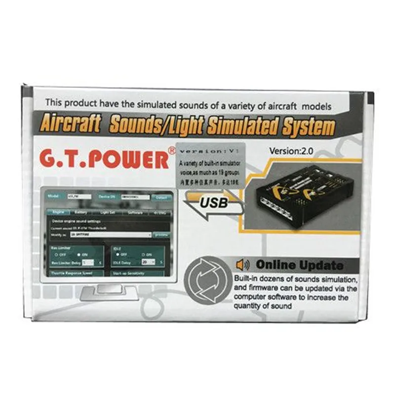 G.T.Power самолет имитация звукосветильник V2 для радиоуправляемый вертолет|Детали и