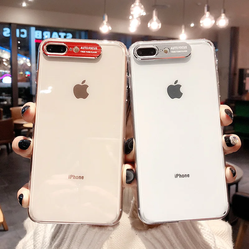 Ультратонкий металлический Прозрачный чехол для защиты камеры iPhone XS Max XR X 6 6s 7 8 Plus