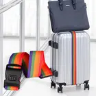 Регулируемый ремешок для багажа, аксессуары для путешествий, Многофункциональный нейлоновый ремешок с пряжкой для чемодана, багажные ремни, бирка