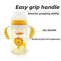 2019 modo king baby feeder bottle 300ml ppsu material silicone nipple wide caliber drinking bottle sippy cup