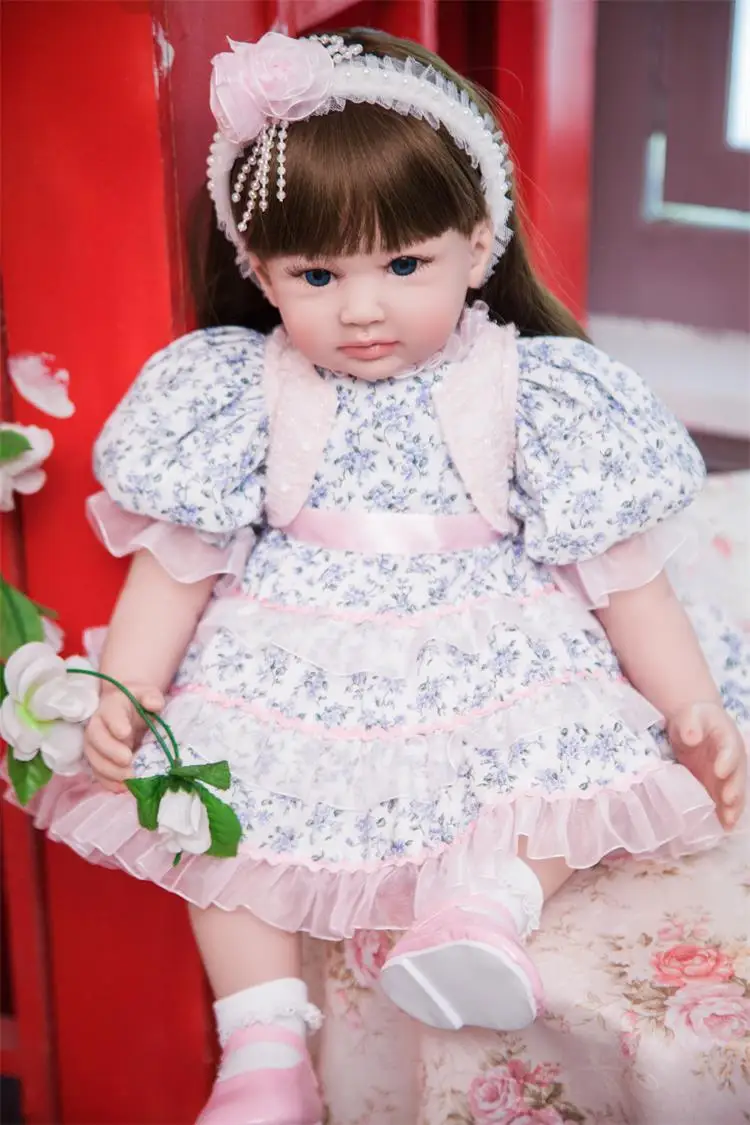 24&quot bebe doll reborn toys soft cloth body silicone babies pink clothing set girl dolls xmas gift bonecas | Игрушки и хобби