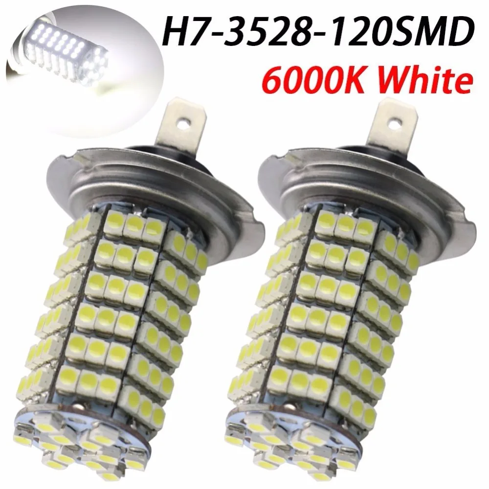 Par лампады Automotiva H7 H4 9005 9006 H1 H3 120 светодиодов 6000k Sup Branco EfeitoXenon для Карро фарол/milha Baixo