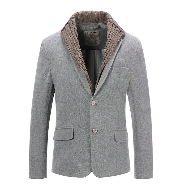 Hullshin Мода 2017 г. Для мужчин S Повседневное Блейзер одной кнопки Платье Slim Fit пиджак