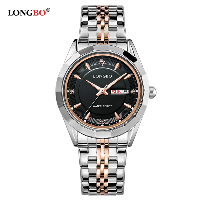 Relogio Masculino LONGBO Top Brand Luxury Men Watch Business Stainless Steel Quartz Watches Sport Analog Display Date Wristwatch