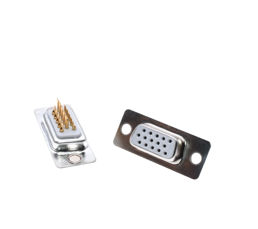 DB15 3 рядный Параллельный разъем VGA HDB9 15 контактный D Sub гнездовой для припоя