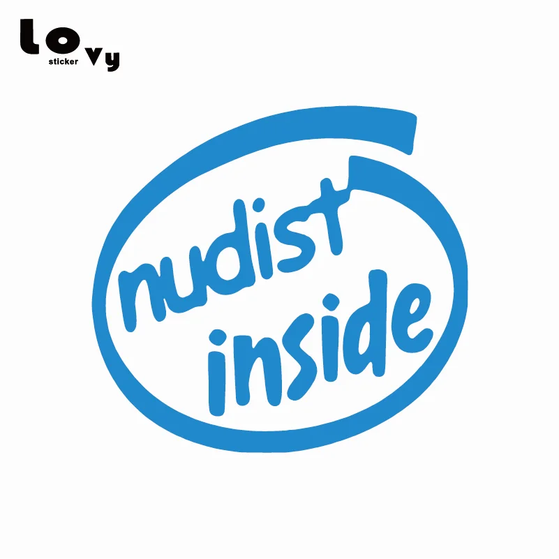 NUDIST INSIDE виниловая забавная наклейка для автомобилей предупреждающая отметка