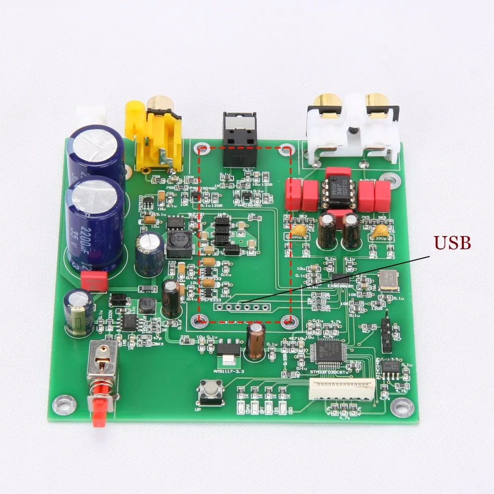 Katherin ES9038 Q2M I2S DSD волоконно коаксиальный входной декодер плата DAC высокий с готовой