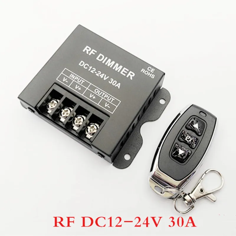 10 шт. DC12 24V 30A одноканальный светодиодный диммер контроллер с 3Key Wirelss RF пульт