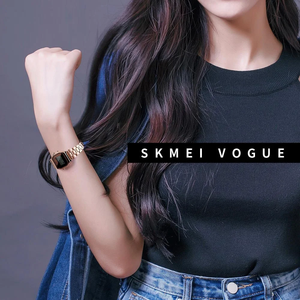 SKMEI 2018 новые модные роскошные Для женщин часы тонкий ремешок золотые