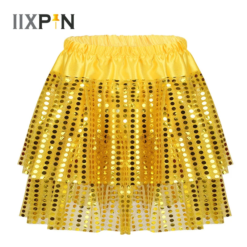 IIXPIN/детский танцевальный костюм для латинского джаза Многослойная юбка пачка с