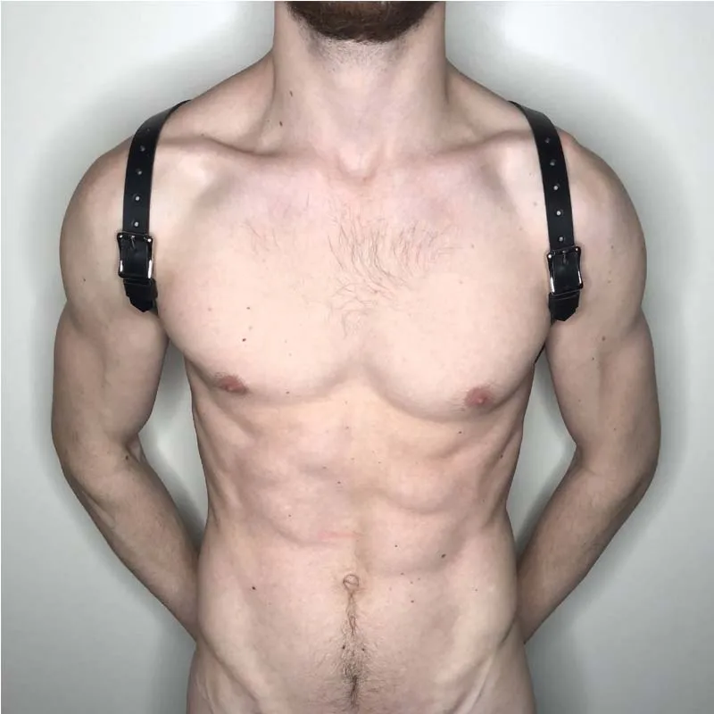 Fullyoung Arnes Hombre, мужские ремни для связывания, на плечо, для тела, на грудь, нижнее белье, для мышц, для мужчин, регулируемый ремень, через плечо - Цвет: LM-025