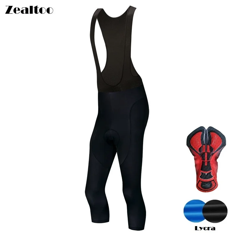 

Zealtoo Cycling Ropa Ciclismo Quick-dry 3/4 cycling bib pants Breathable Cycling tights MTB Bicycle maillot bike trousers