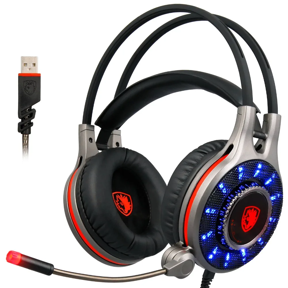 Новый SADES R11 Игровые наушники 7 1 Surround Sound эффект вибрации компьютер гарнитура