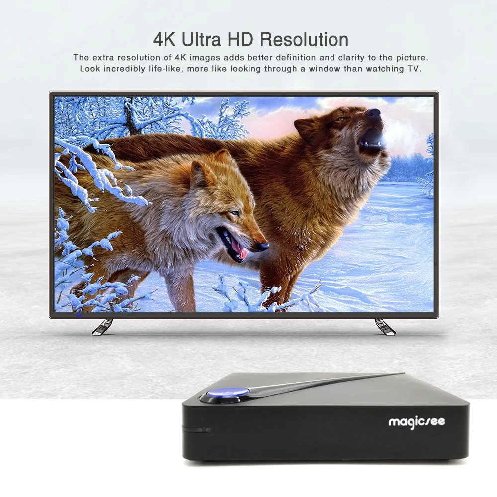 Magicsee C300 Amlogic S905D четырехъядерный 2 Гб 16 ТВ приставка DVB T2 S2 кабельная Android 7 1 4K смарт