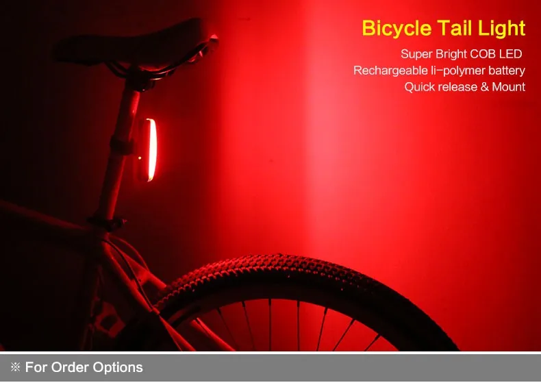 Велосипедный светильник для велосипедных фонарей с подзарядкой от USB Bicicleta, головной светильник, Аксессуары для велосипеда, COB светодиодный задний светильник, водонепроницаемый, от дождя
