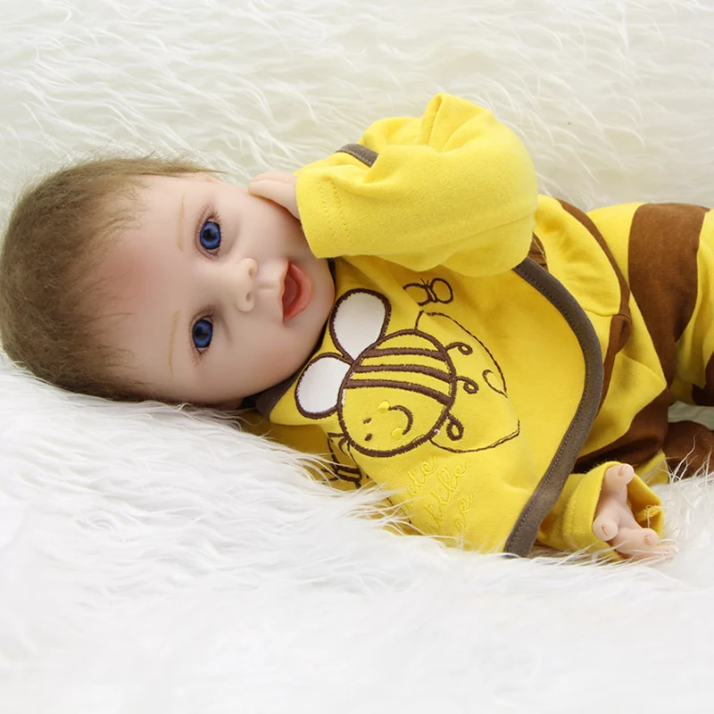 Npkdoll Reborn Baby 22 дюймов 55 см возрождается младенцев Bebe Menina de силиконовые Boneca сюрприз