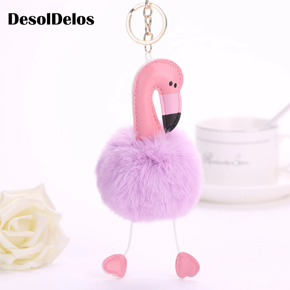 2019 милый брелок с помпоном фламинго подвеска украшения для дня рождения телефона