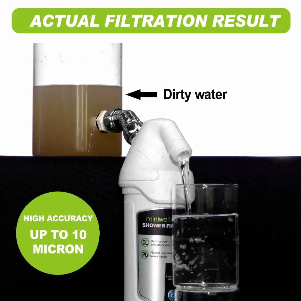 

Hot sale Miniwell L720-H shower filter with cartridge and adjustable shower head