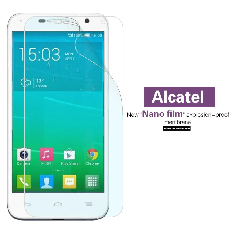 Нано мягкая пленка для Alcatel OneTouch idol 2 mini 6016 S 2S 4 4S 5 5S 6034X X + 6043 OT 6037K ultra 6033X6040|Защитные