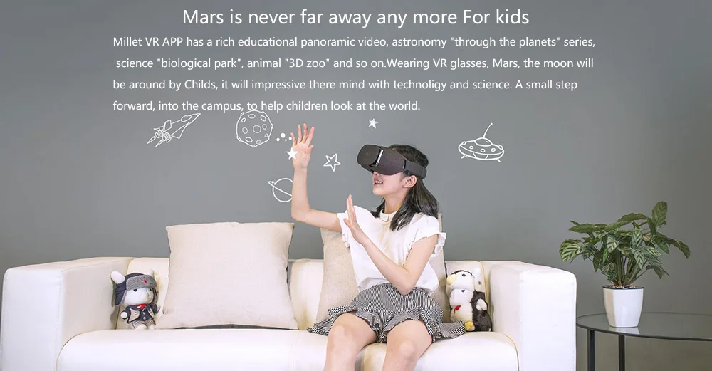Xiaomi VR Play 2, виртуальная реальность, 3D очки, гарнитура, Xiaomi Mi VR Play2, с кинотеатром, игровой контроллер для телефона 4,7-5,7