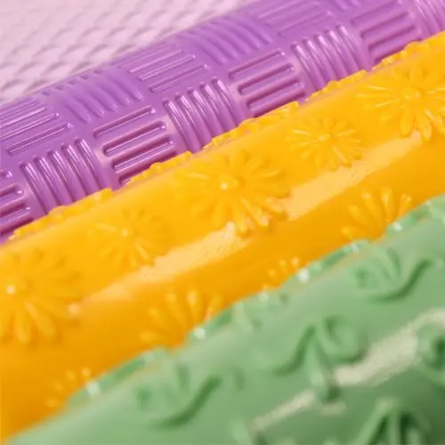 8 шт./компл. красочные пластиковые рельефные текстурированные узорчатые помадные