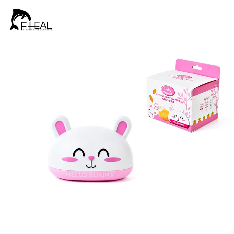 FHEAL милый кролик мыло держатель для туалетной бумаги с крышкой мыльница ванной