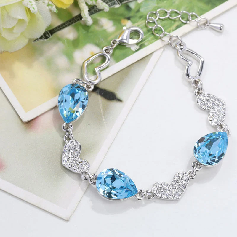 BGG New Luxurious Crystal Bracelet Silver Color Adjustable Infinity Charm Bracelets For Women Fashion Jewelry Dropshiping | Украшения и