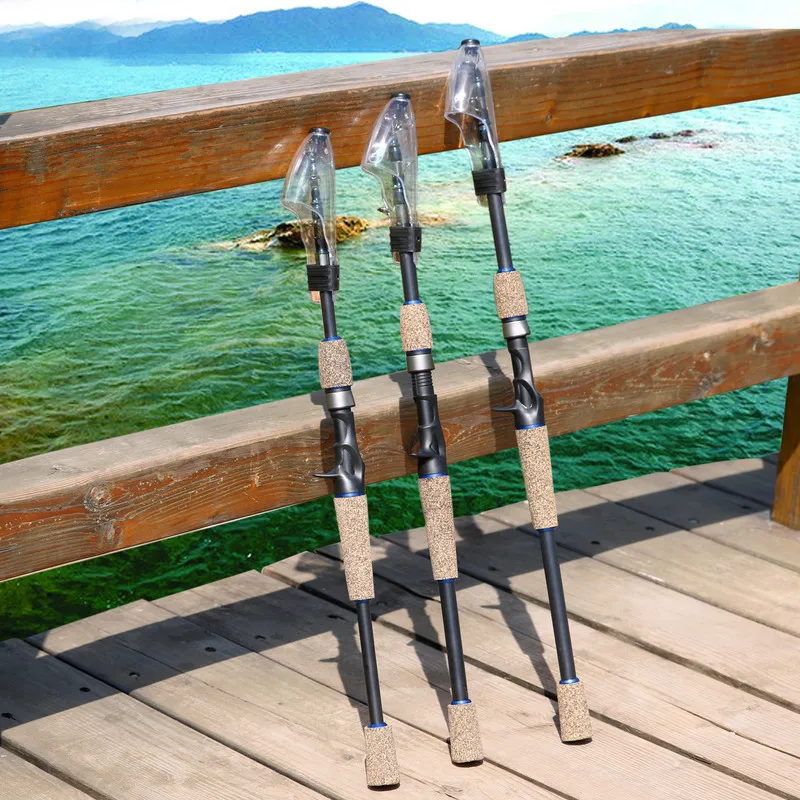 

Sougayilang 1.8-2.4M Telescopic Fishing Rod Casting Fishing Rod Rubber Handle Carbon Fiber Material Fishing Tackle