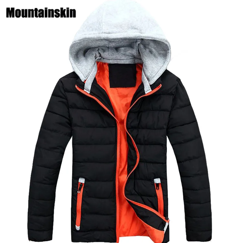 Mountainskin 2018 Для мужчин зимняя хлопковая куртка с капюшоном Повседневное Толстая