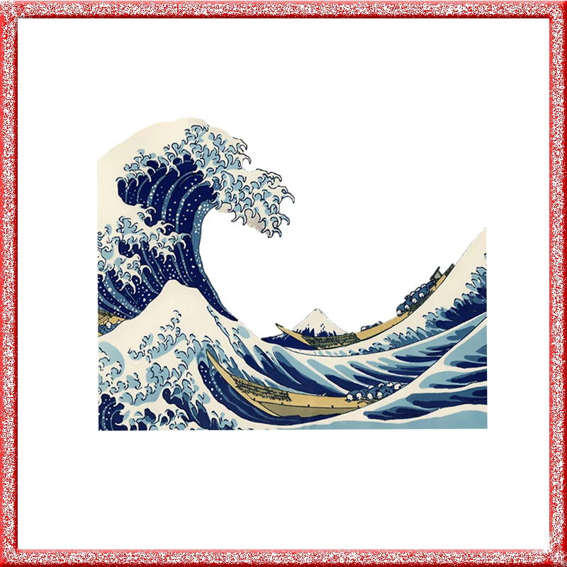 Kanagawa одежда для серфинга переводные наклейки для печати под давлением наклейки Железный патч ручной работы ремесло поставки украшения Аппликации для футболок E0639