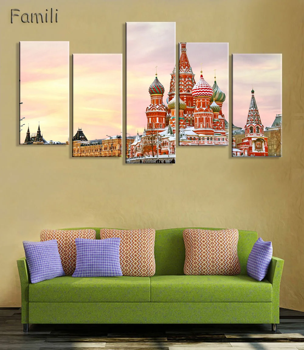 5 шт. для гостиной дома стены современное искусство украшение ткань постер России