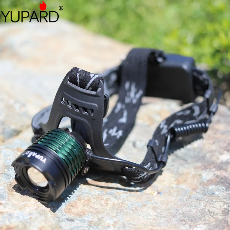 

yupard Zoom Headlamp XM-L2 T6 LED LED zoomable bright Torch light camping fishing outdoor headlight 18650 battery rechargeable