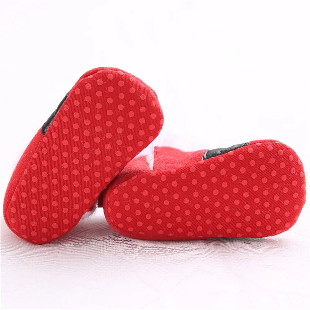 1 Pair Toddler Baby Shoes First Walker Christmas Deer Santa Claus Soft Soled Warm Indoor 11-13CM Loop Walking Shoe |