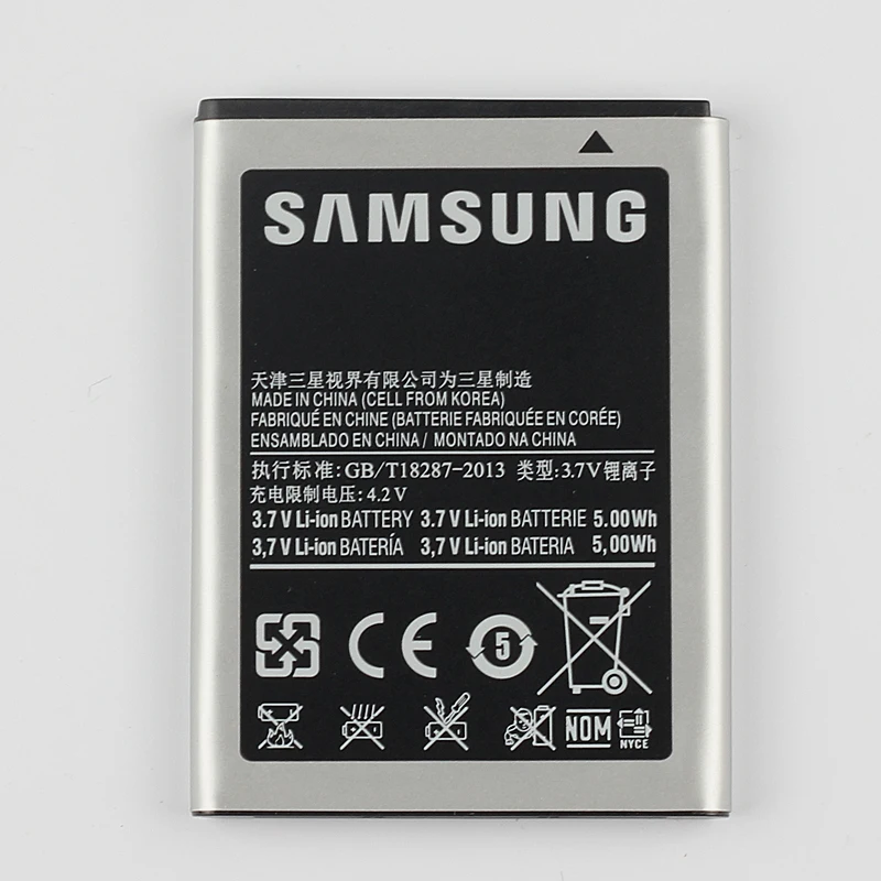 Оригинальный аккумулятор Samsung EB494358VU для Galaxy Ace S7250D S5670 i569 GT S6102 S5830 S5660 S6818 1350