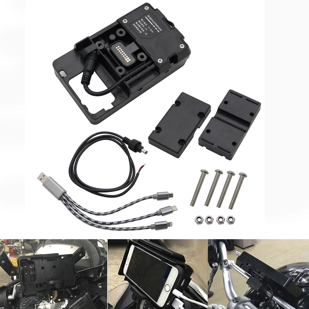 Мобильный телефон USB зарядка навигационный кронштейн для BMW R1200GS ADV CRF 1000L Африка Twin