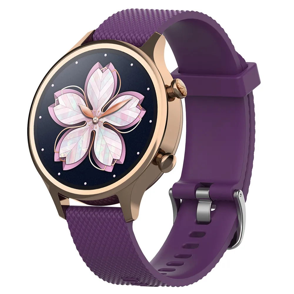 18 мм замена силиконовый ремешок для Ticwatch c2 Smartwatch розовое золото версия Для женщин браслеты ремни браслет, браслеты для часов