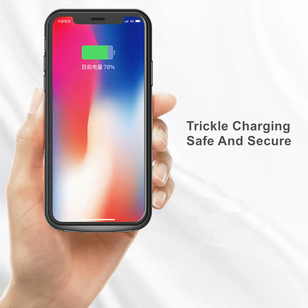 3600 мАч для iphone X чехол батареи Смарт Беспроводная зарядка функция батарея