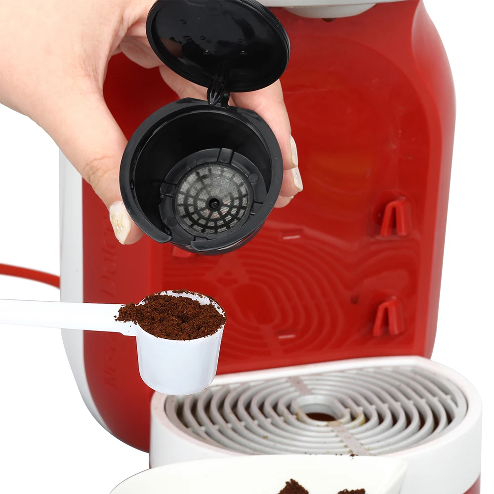 4 накладки 1 вскрытия многоразового combinacapsule Кофе капсула Nescafe Dolce Gusto многоразового пользования Перезаряжаемые капсула с трамбовки Применение 150 раз