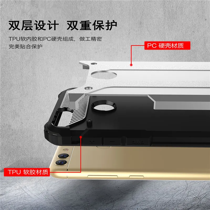 For Huawei P Smart case cover funda New Luxury Shockproof bumper protect smartphone back coque |