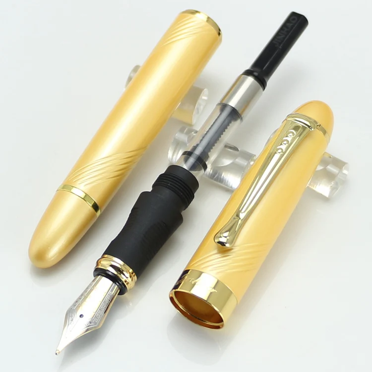 JINHAO X450 темно-зеленая и Золотая авторучка 18KGP 0 7 мм перо с широким основанием