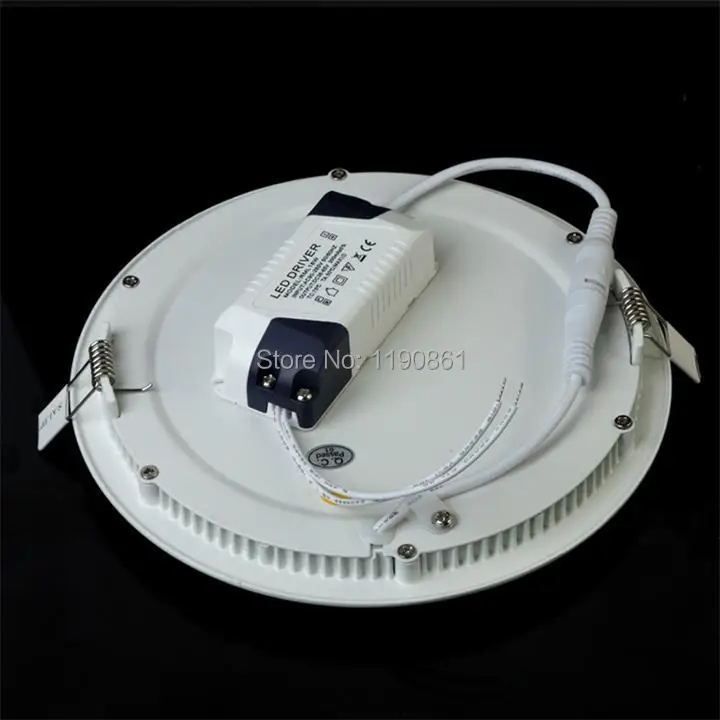

led panel white light ultra thin ceiling recessed bedroom led kitchen light lamp 3W 6W 9W 12W 15W round free shipping X4