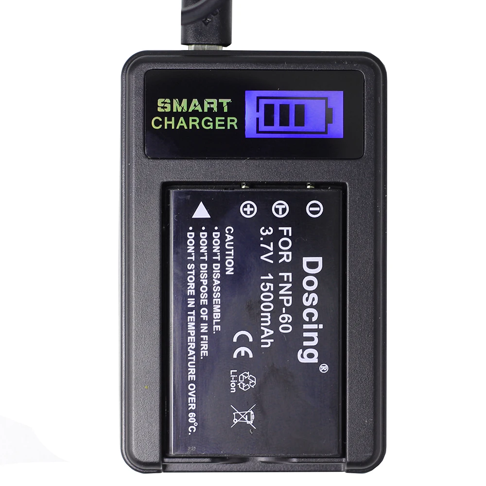 3 шт. 1500 мАч 7 В FNP-60 NP60 литий-ионная аккумуляторная батарея и USB ЖК-зарядное
